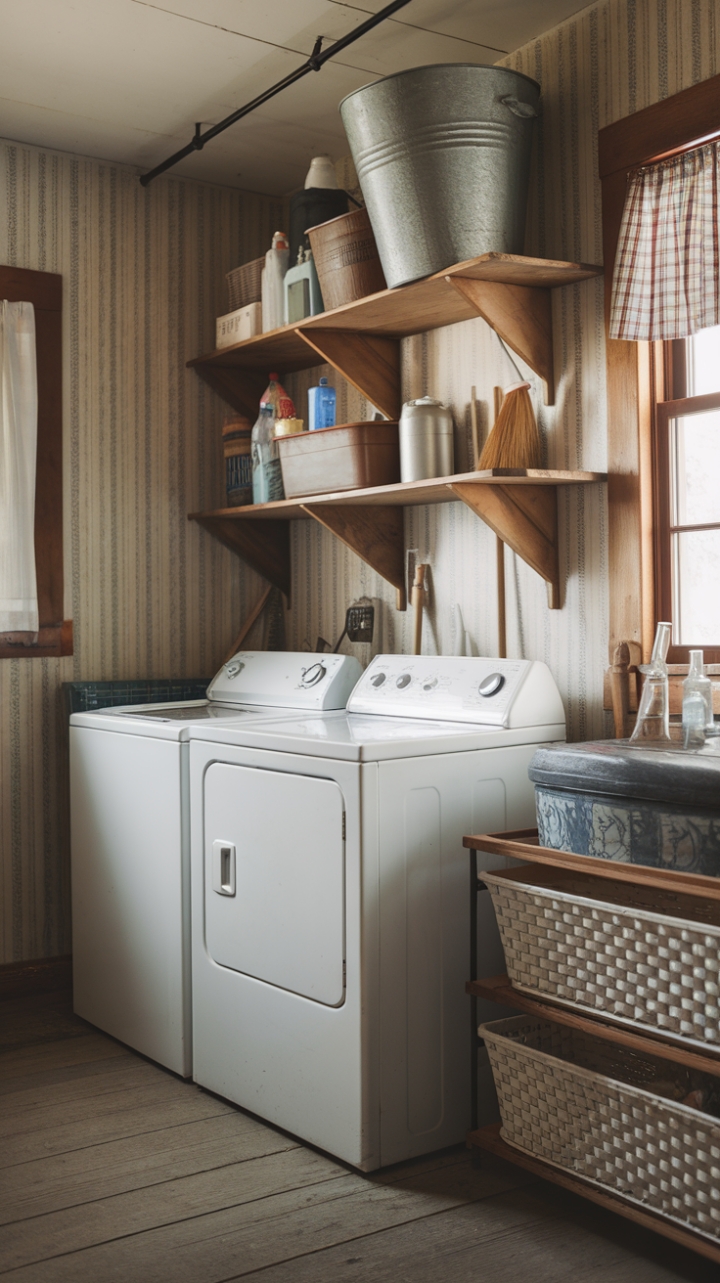 Rustic Elegance: A Cozy Farmhouse Laundry Space