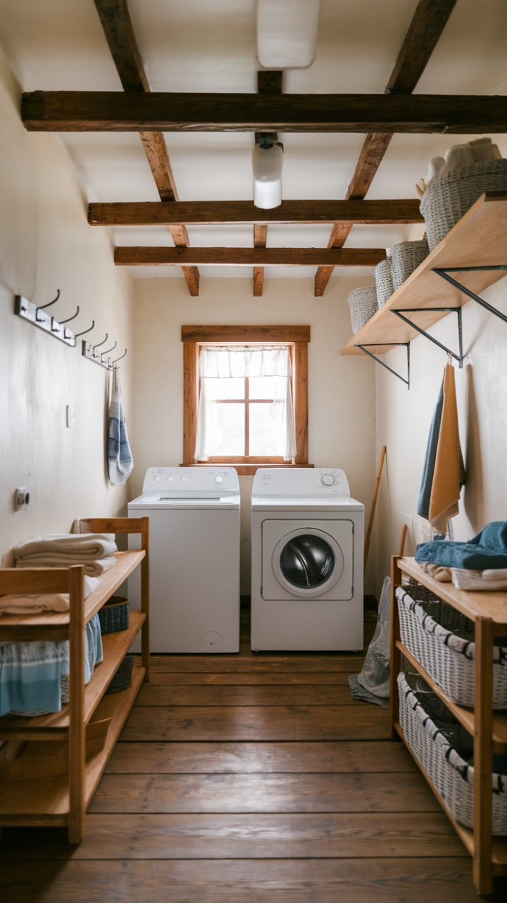 Chic and Functional: A Stylish Rustic Laundry Room