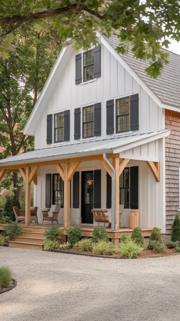 Elegant Farmhouse Blends Classic Charm and Contemporary Style