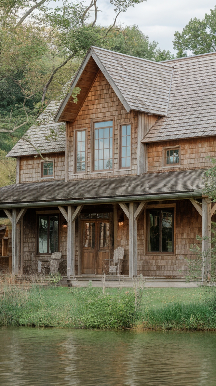 Rustic Elegance: A Charming Farmhouse by the Lake