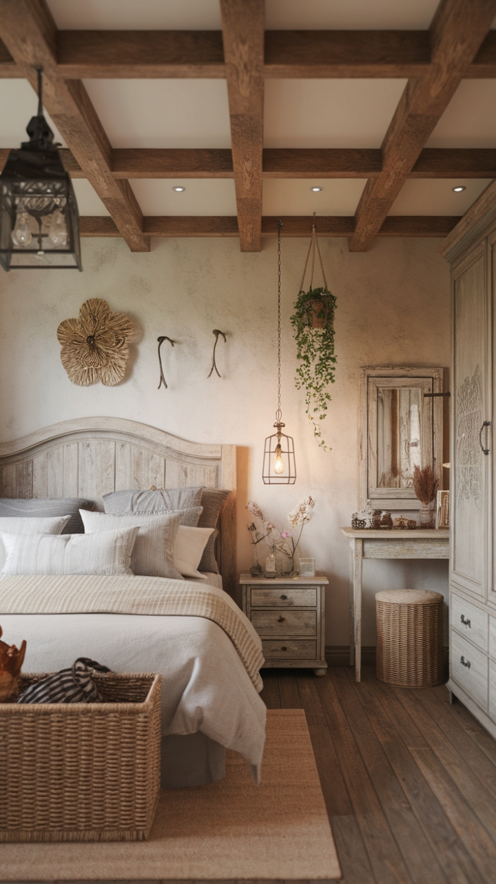 20 Ways to Give Your Bedroom That Cozy, Vintage Farmhouse Vibe