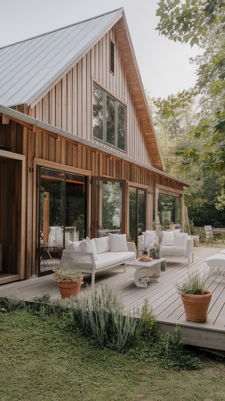 Rustic Charm and Modern Lines: A Tranquil Retreat