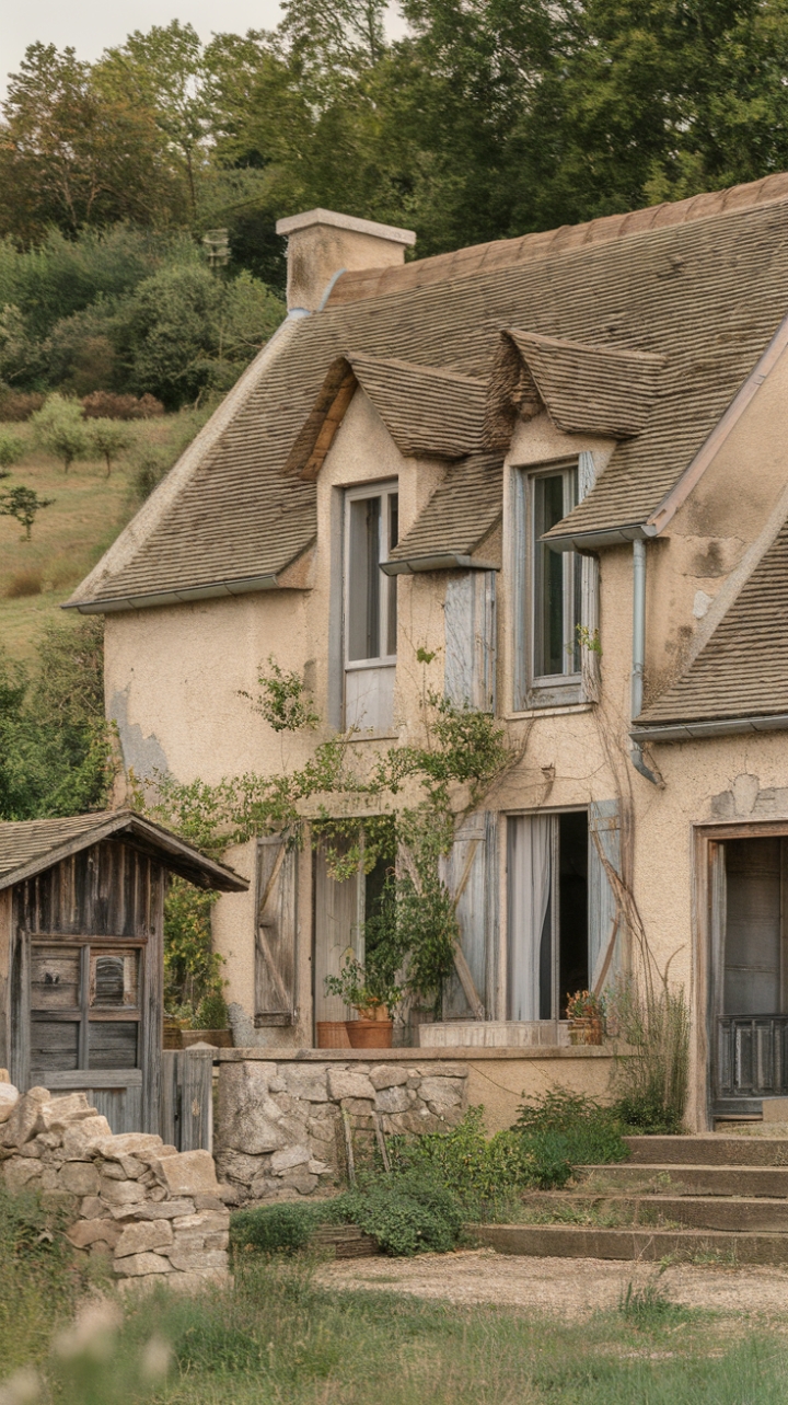 Vintage Elegance in a Lush, Thatched Cottage