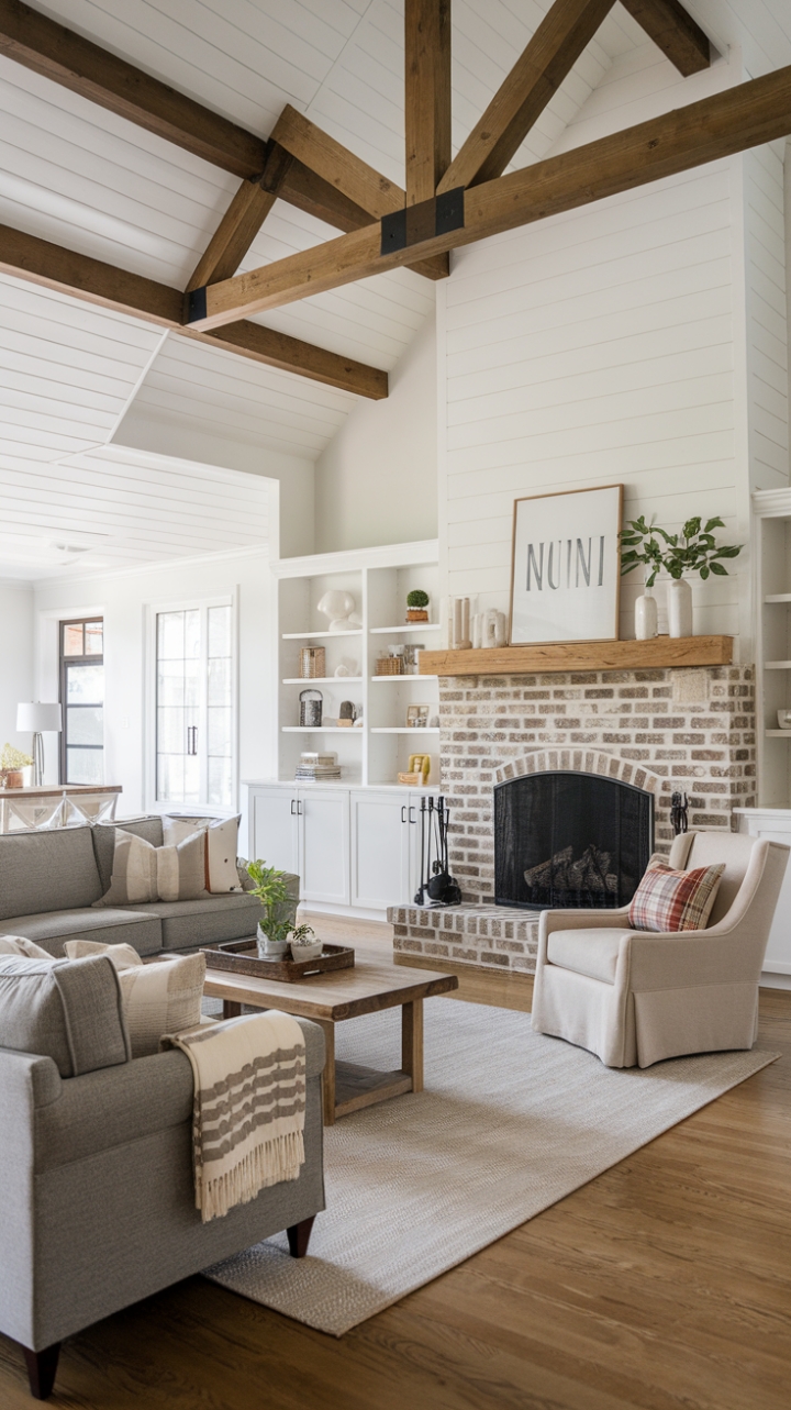 Timeless Elegance in a Farmhouse Living Space