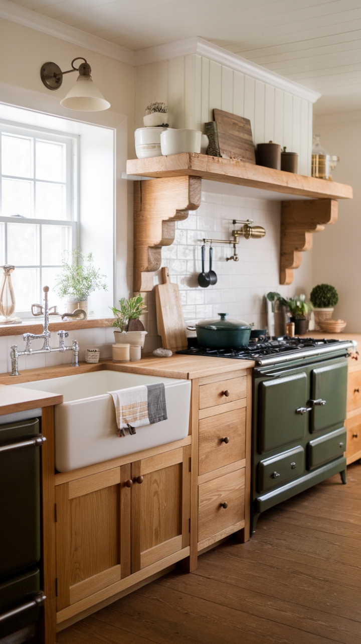 Rustic Charm: A Farmhouse Kitchen with Classic Shaker Style