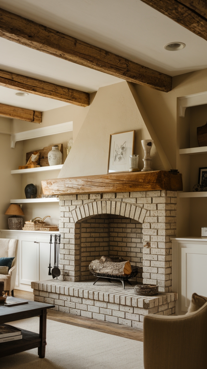 Rustic Warmth in the Farmhouse Living Room