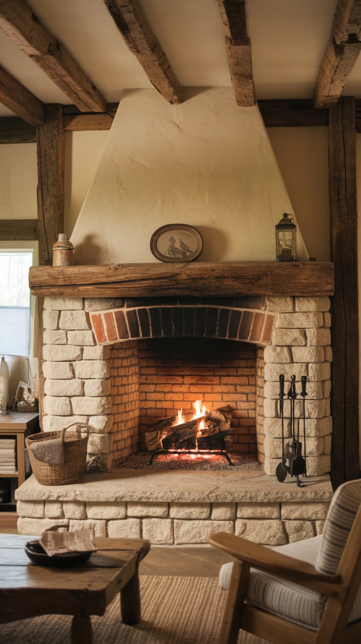Embracing Hygge: The Heart of a Primitive Farmhouse Fireplace