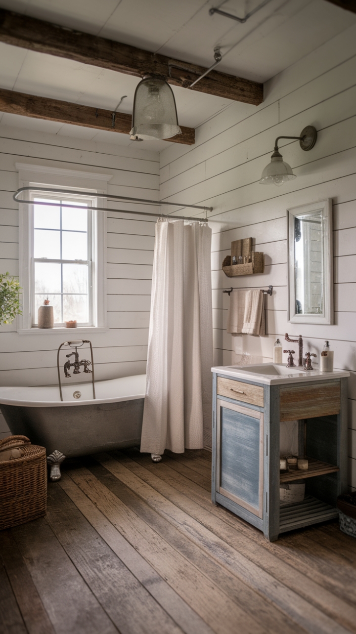 Timeless Charm: A Farmhouse Bathroom Retreat