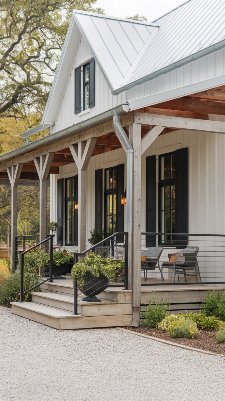 Rustic Elegance in a Classic White Farmhouse