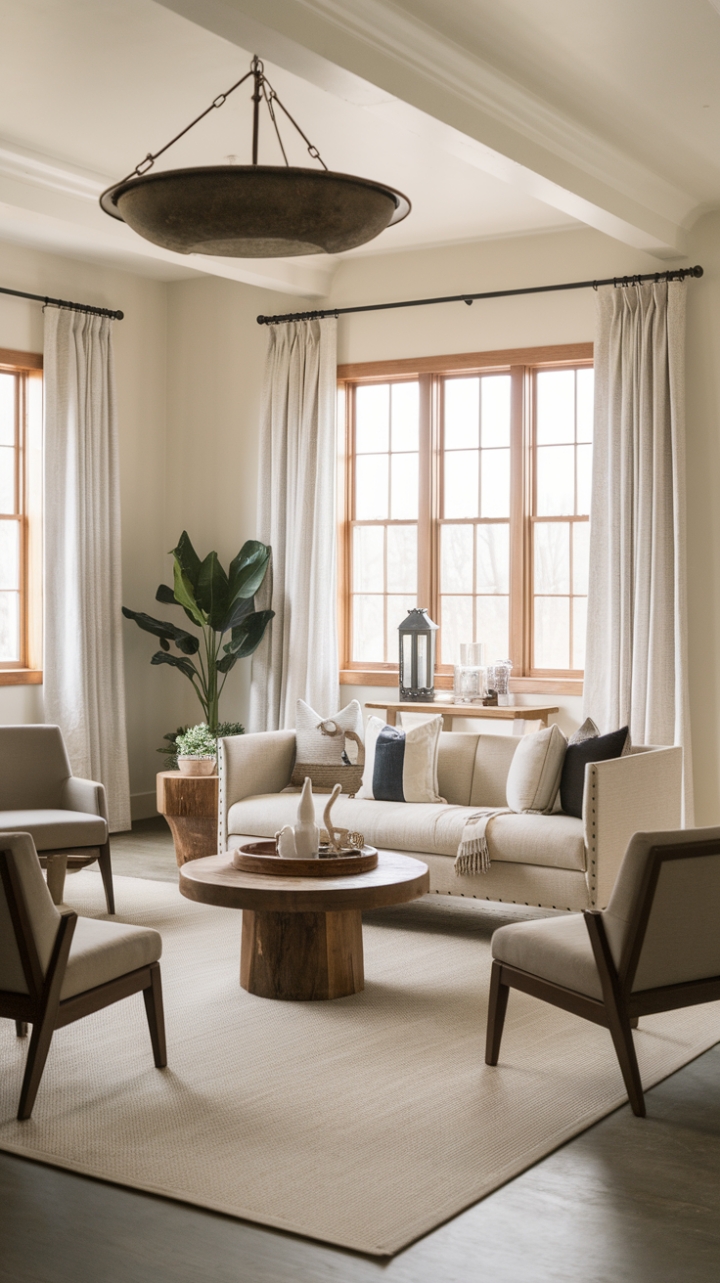 Rustic Charm Meets Modern Comfort in a Farmhouse Lounge
