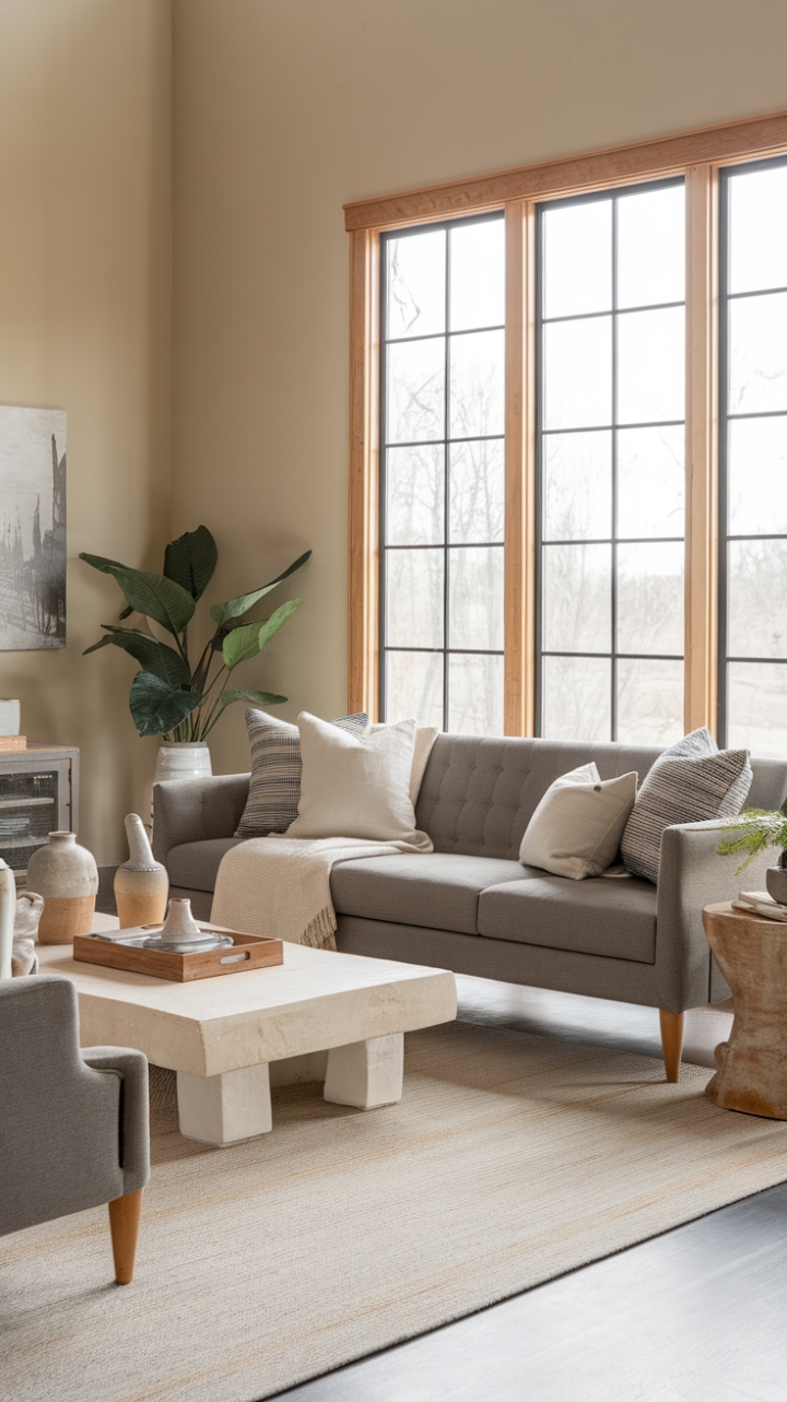 Modern Farmhouse Living Room: Rustic Charm Meets Contemporary Elegance