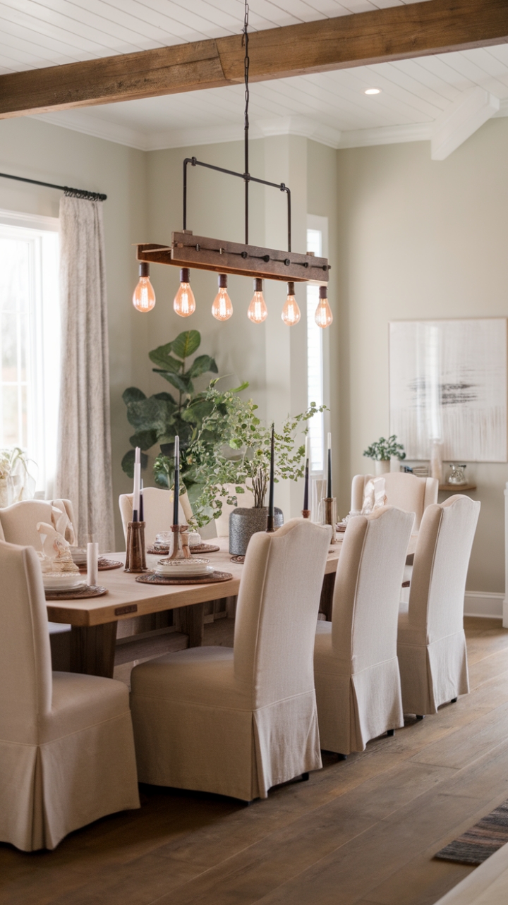 Modern Farmhouse Charm: A Warm and Inviting Dining Space