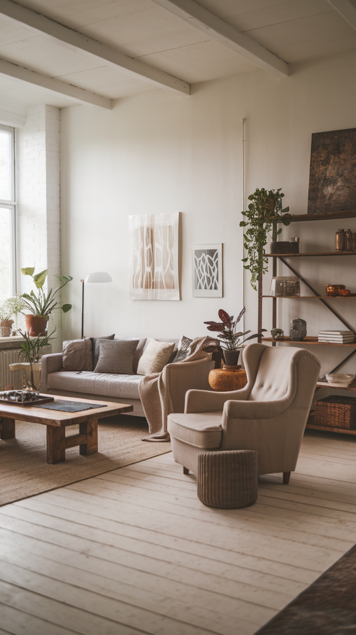 Cozy Minimalist Retreat with Natural Accents