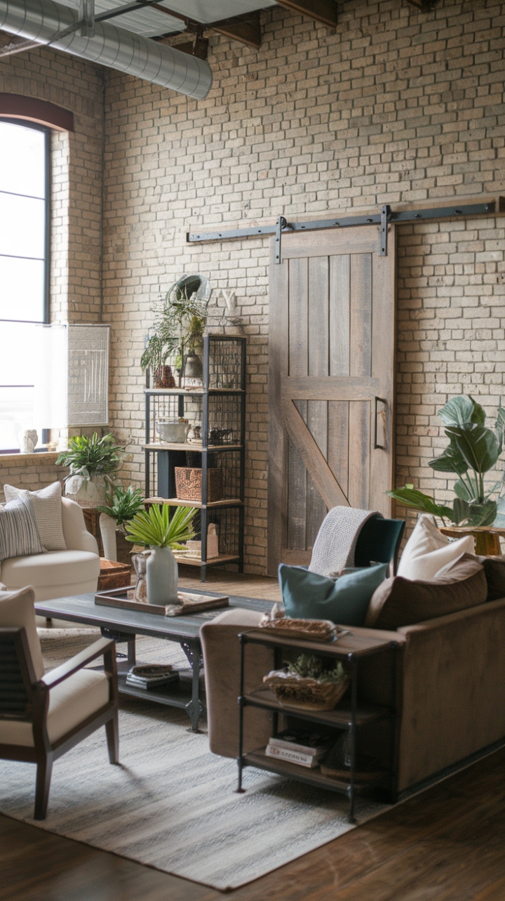 Blending Charm and Edge in a Stylish Living Space