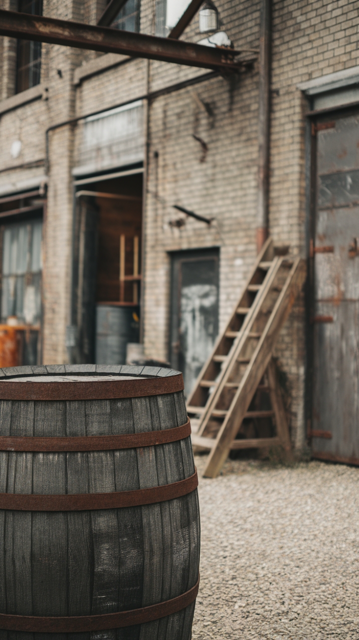 Industrial Heritage: The Beauty of Weathered Elements and Textured Backdrops