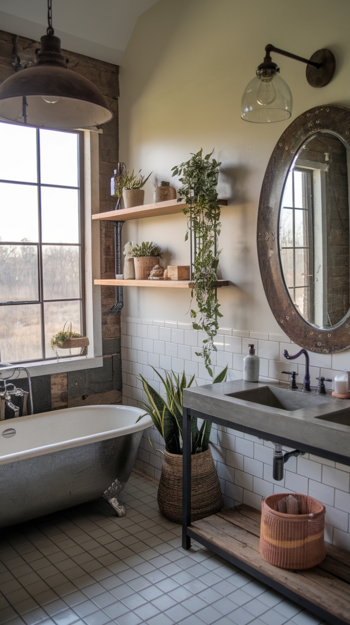 Vintage Charm and Modern Farmhouse Style in the Bathroom