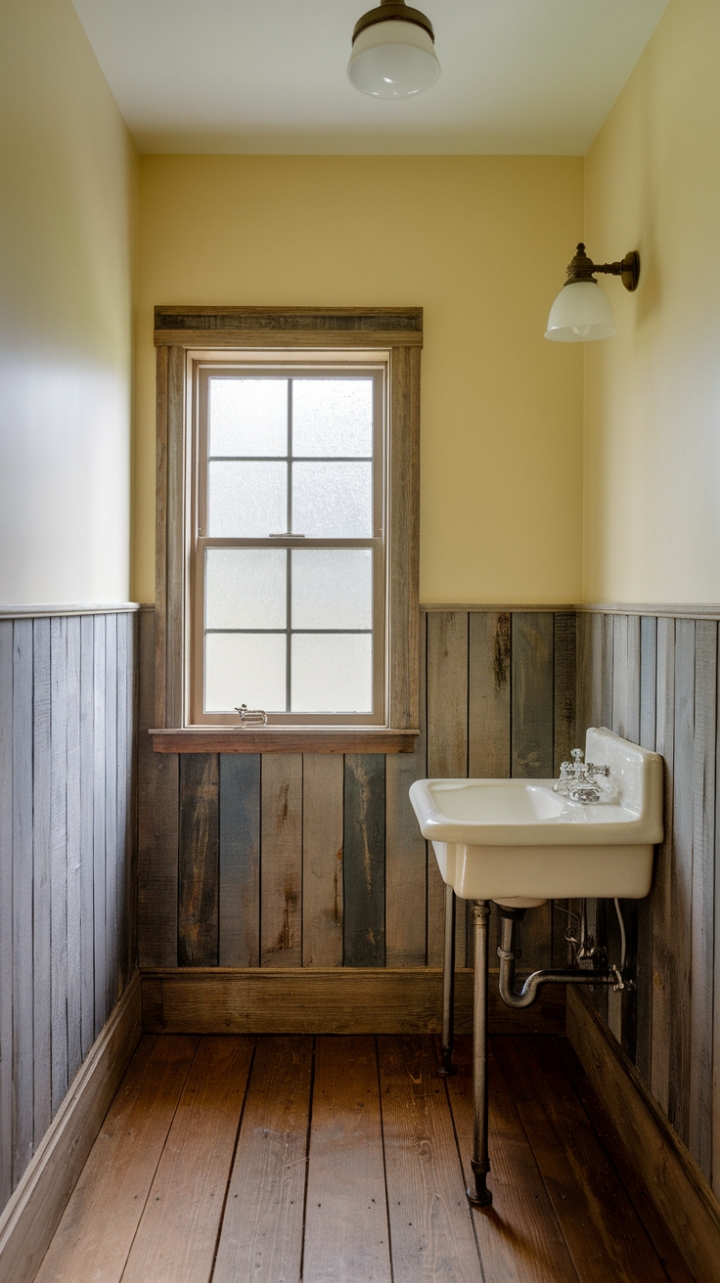 Timeless Elegance in a Sunlit Farmhouse Half-Bath