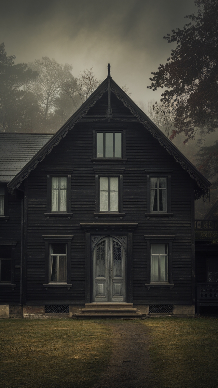 Gothic Grandeur: A Dark Farmhouse’s Mystique