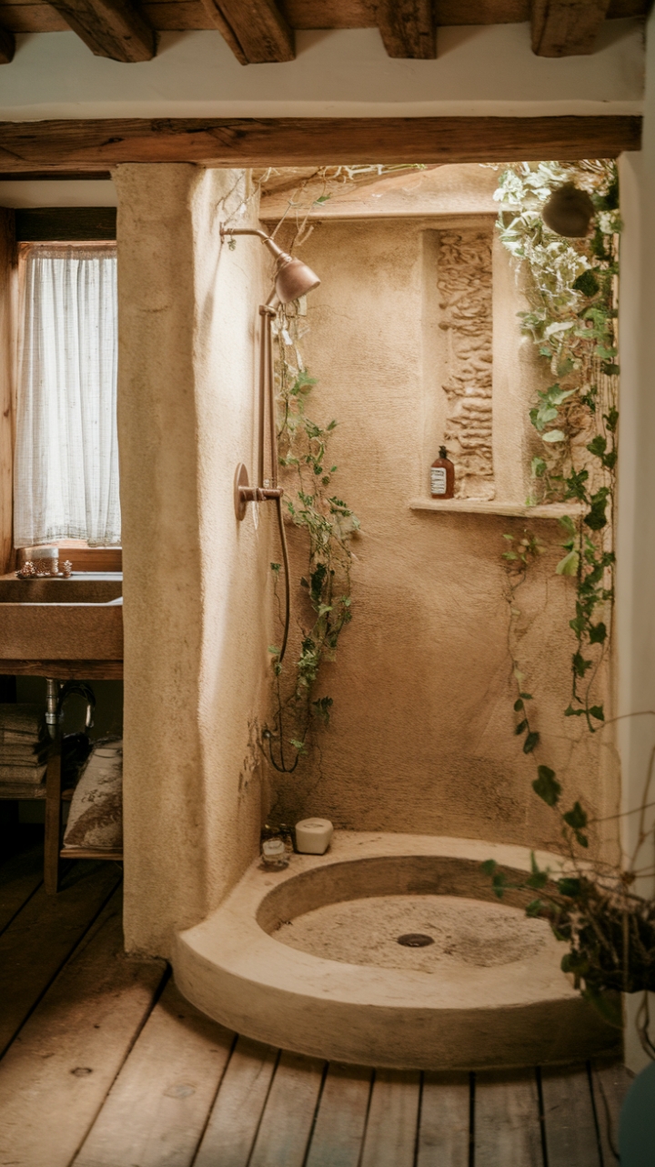 Farmhouse-Inspired Shower Retreat