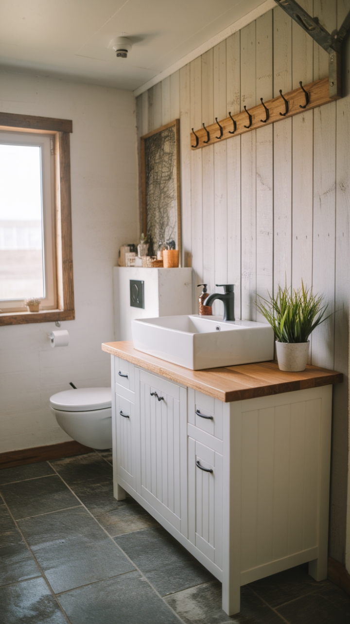 Cozy Farmhouse Retreat with Wooden Details and Greenery