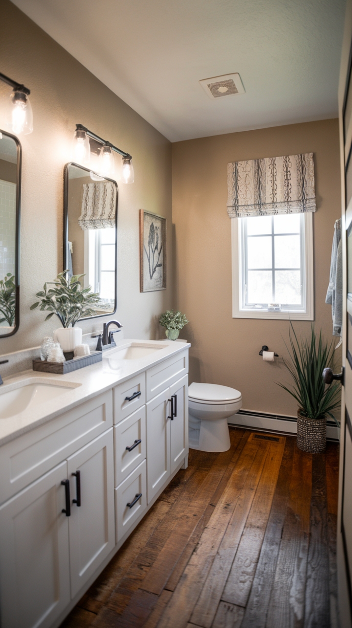 Bright and Inviting Farmhouse Bathroom Design