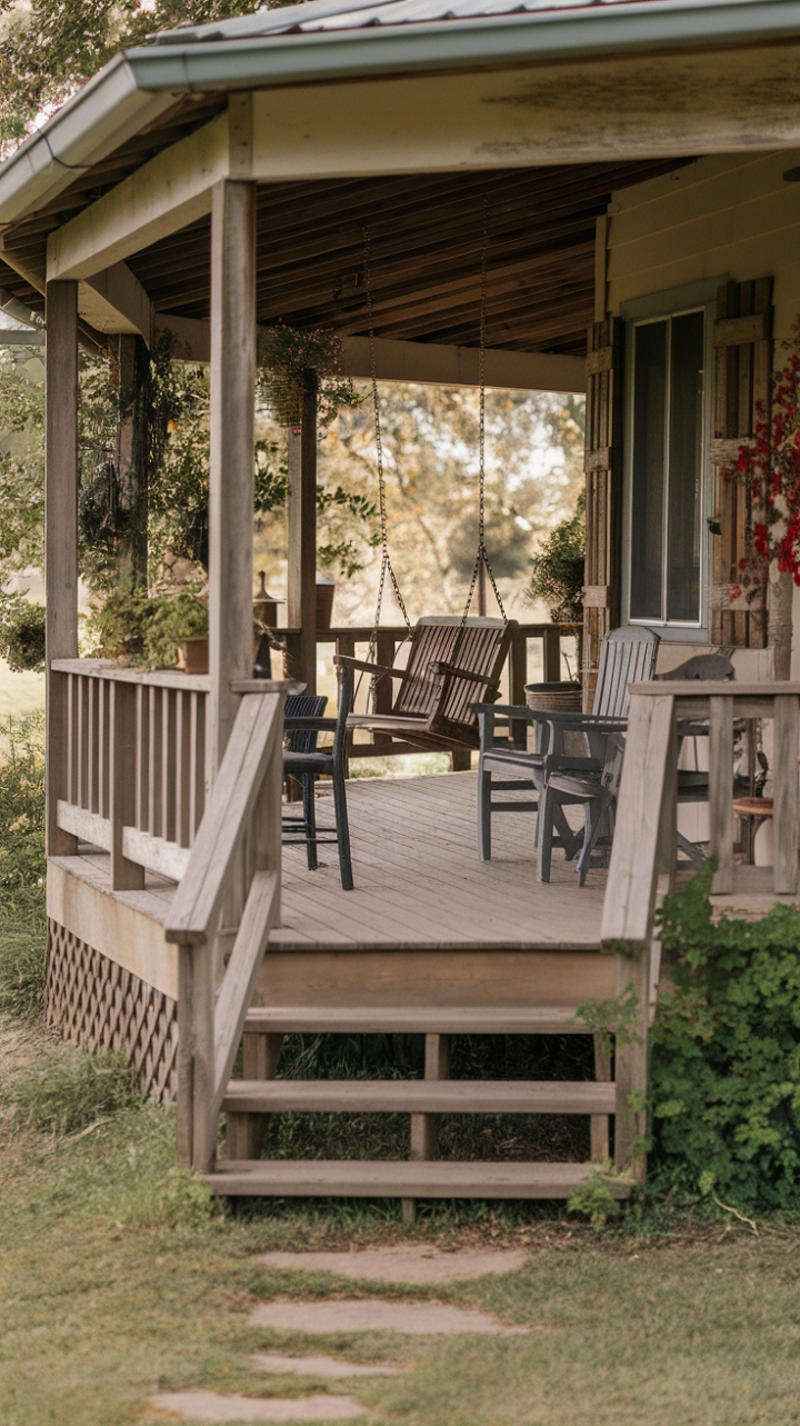 Nature-Inspired Covered Porch Sanctuary