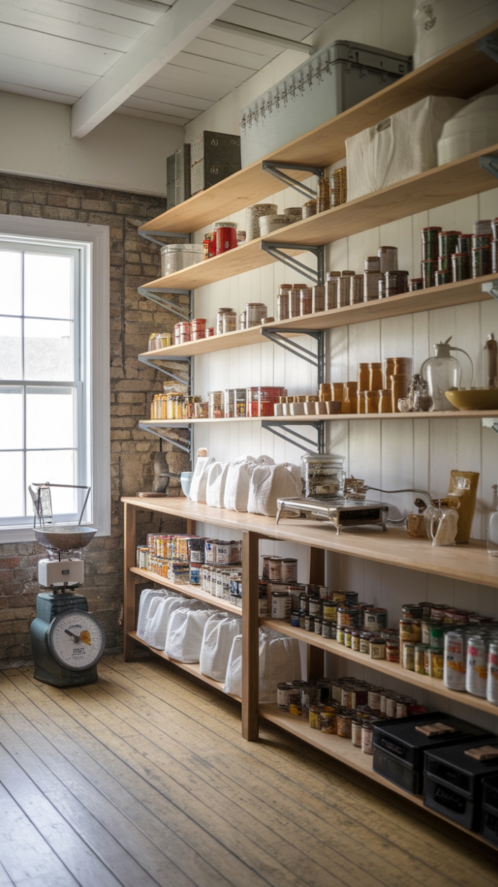 Rustic Elegance: A Charming, Light-Filled Pantry