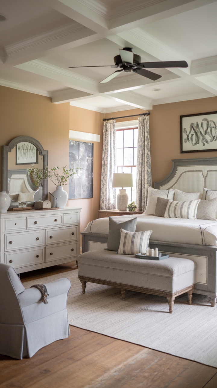 Serene Sanctuary: A Modern Farmhouse Master Bedroom Retreat