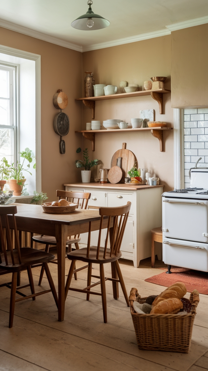 Cozy Beige Retreat with Wooden Accents