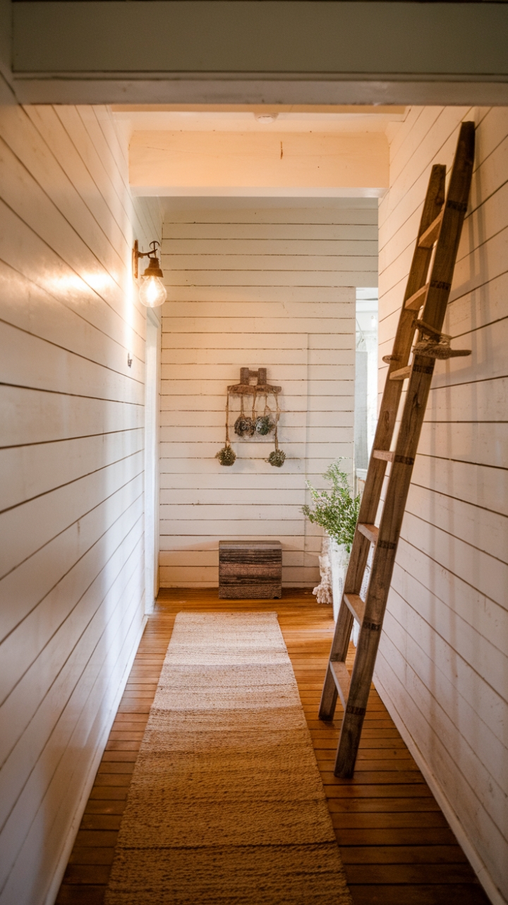 Cozy Farmhouse Hallway with Rustic Charm