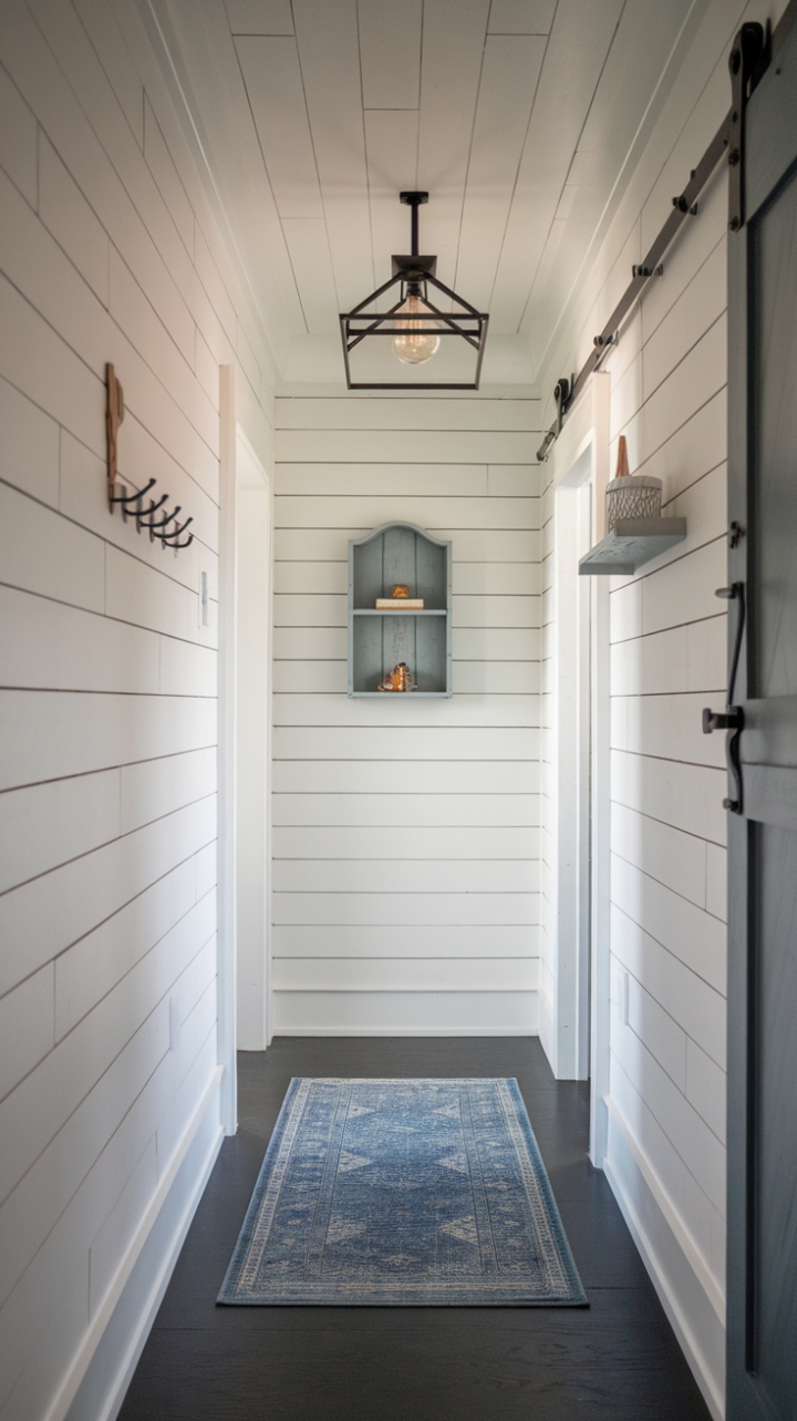 Charming Modern Farmhouse Hallway with Rustic Accents