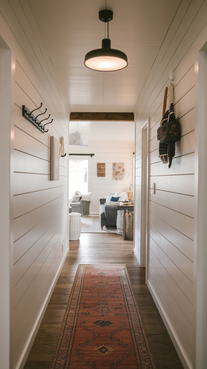Farmhouse Charm and Modern Elegance in the Hallway