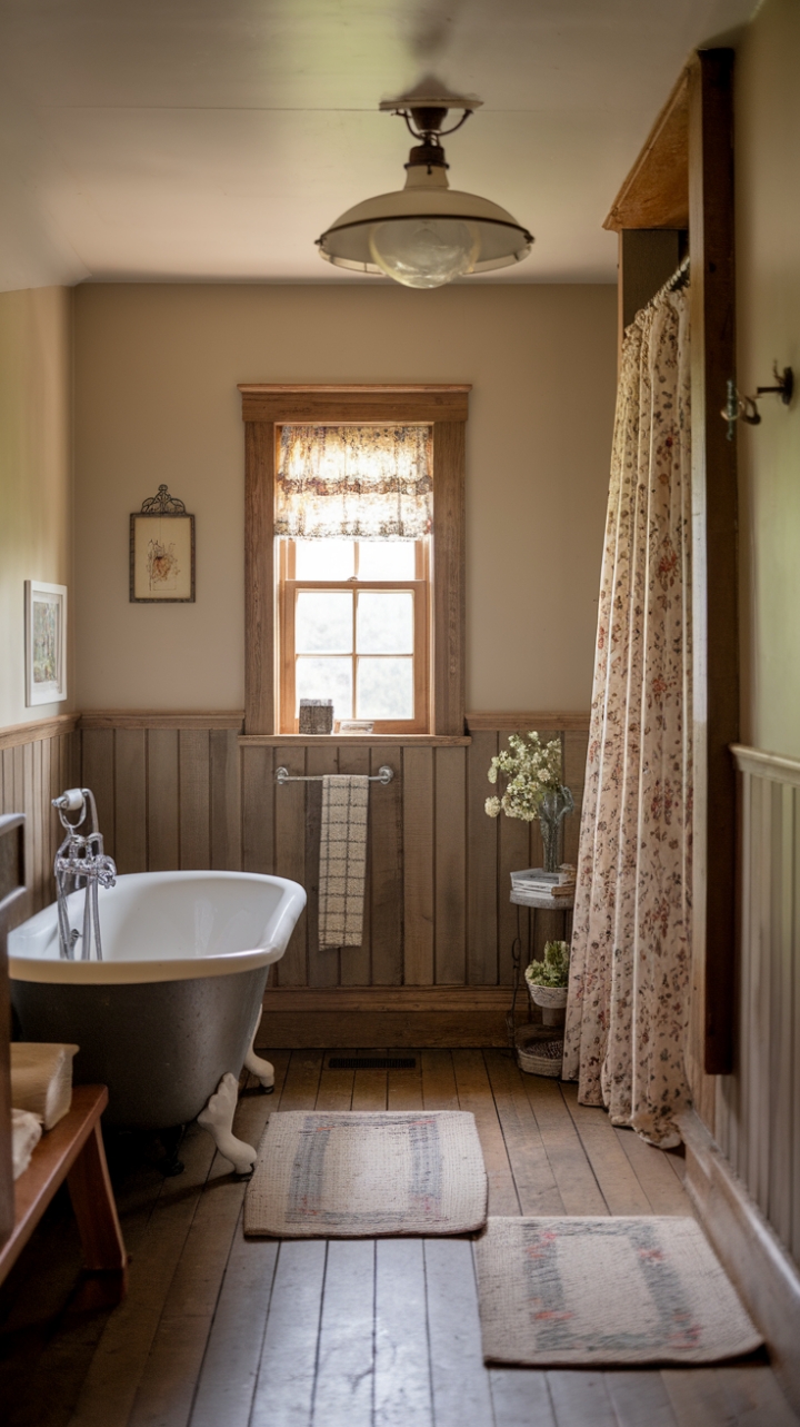 Farmhouse Charm: A Warm and Timeless Guest Bath