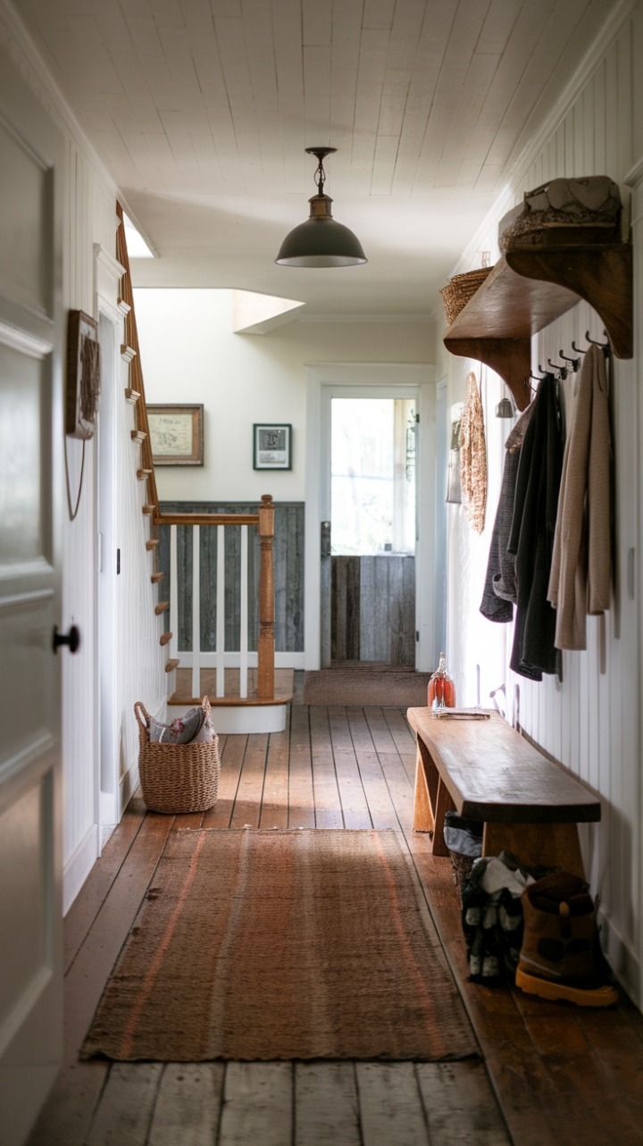 Cozy Farmhouse Entry: Practical Elegance