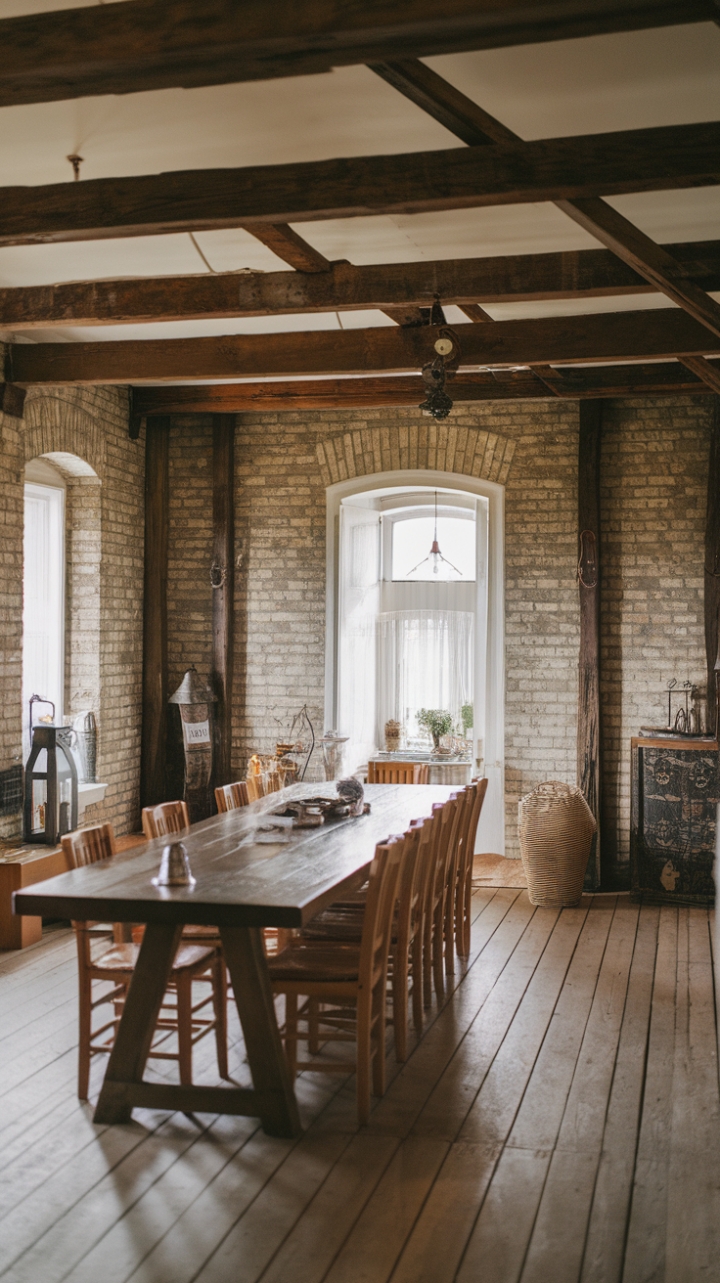 Rustic Elegance: A Cozy Farmhouse Dining Space