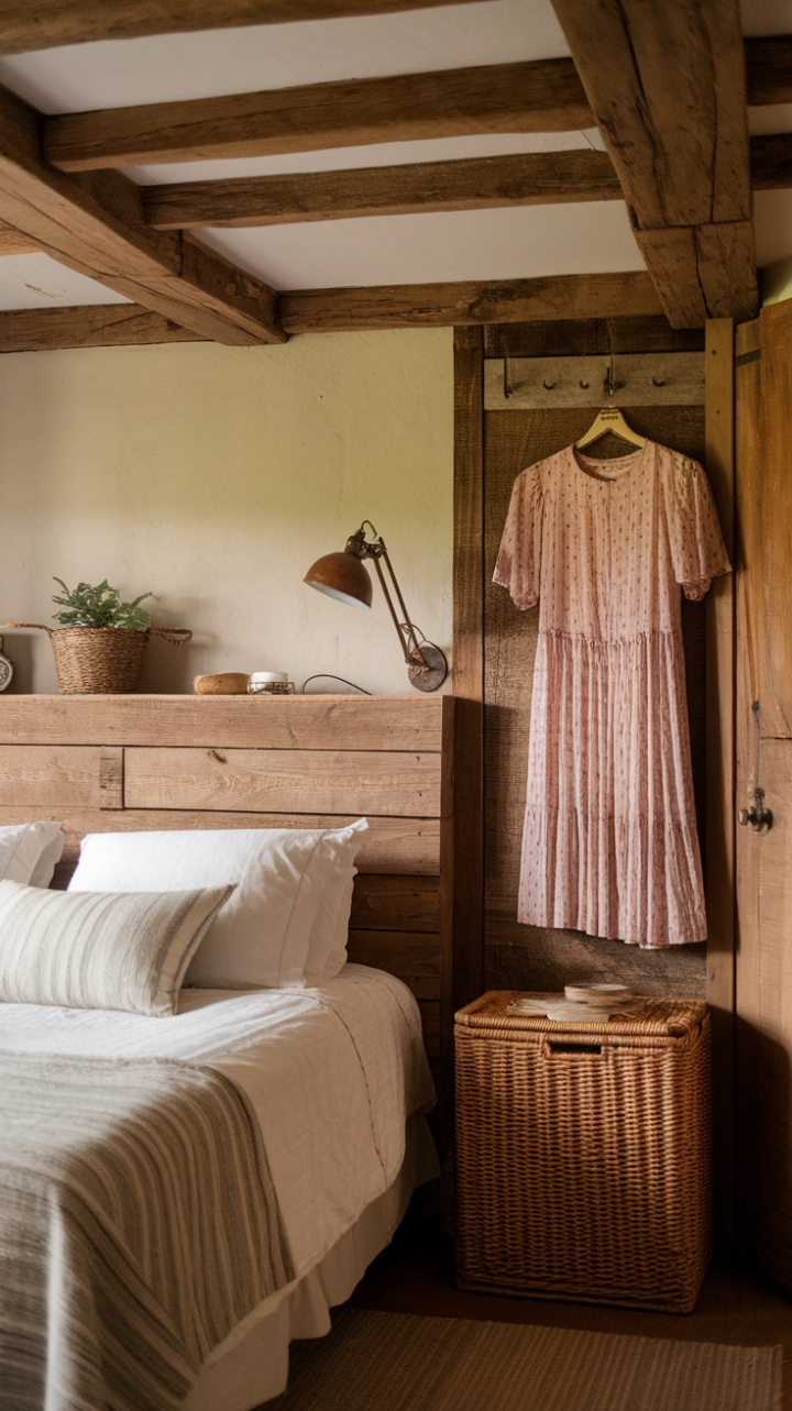 Farmhouse Charm: A Cozy Vintage Bedroom