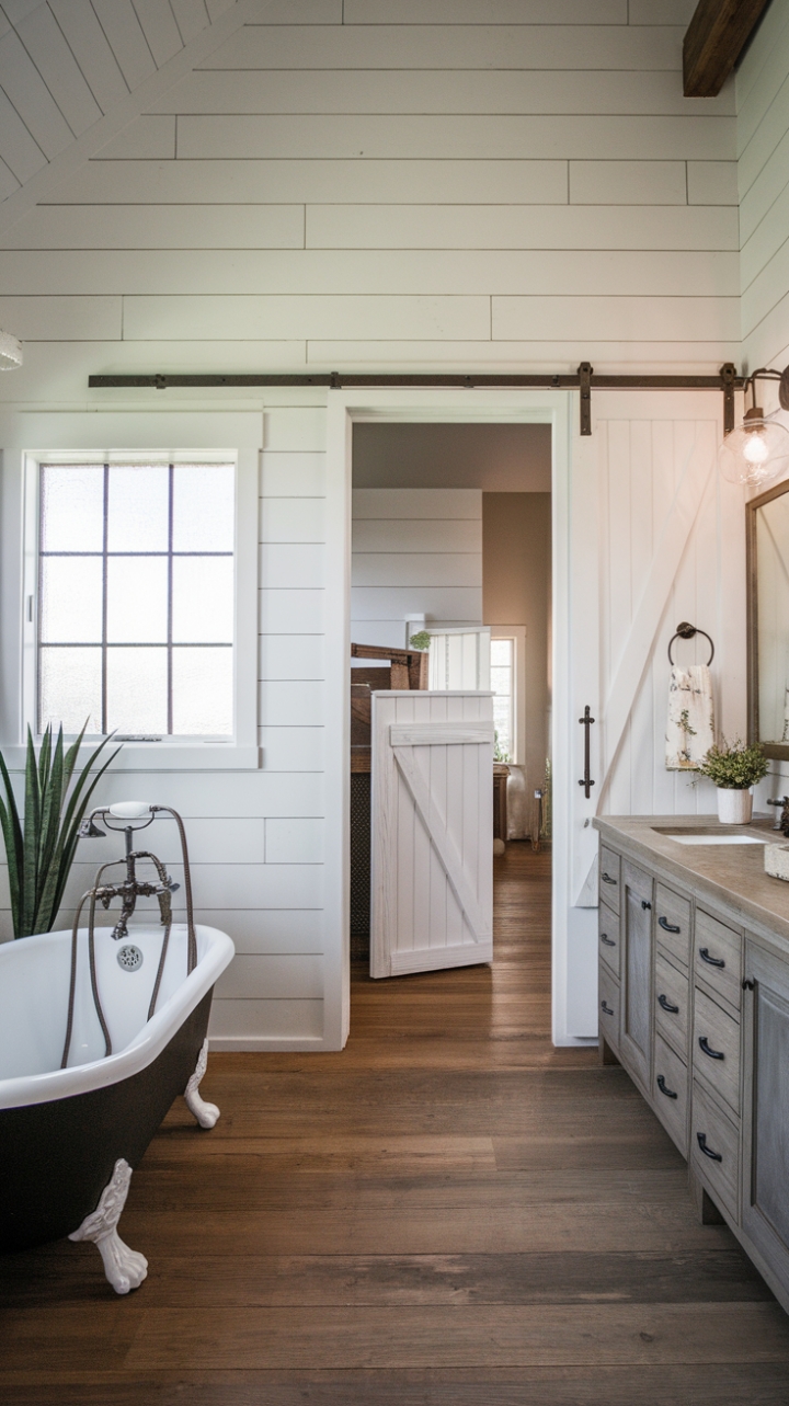 Timeless Bathroom with Shiplap and Clawfoot Tub
