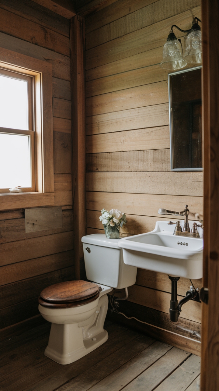 Rustic Charm: A Vintage Farmhouse Guest Bath