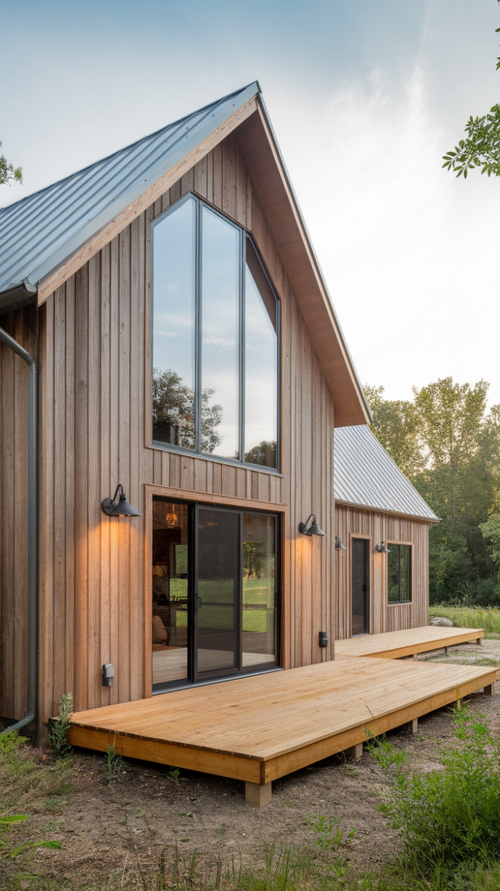 Serene Modern Farmhouse with Rustic Charm and Seamless Indoor-Outdoor Living
