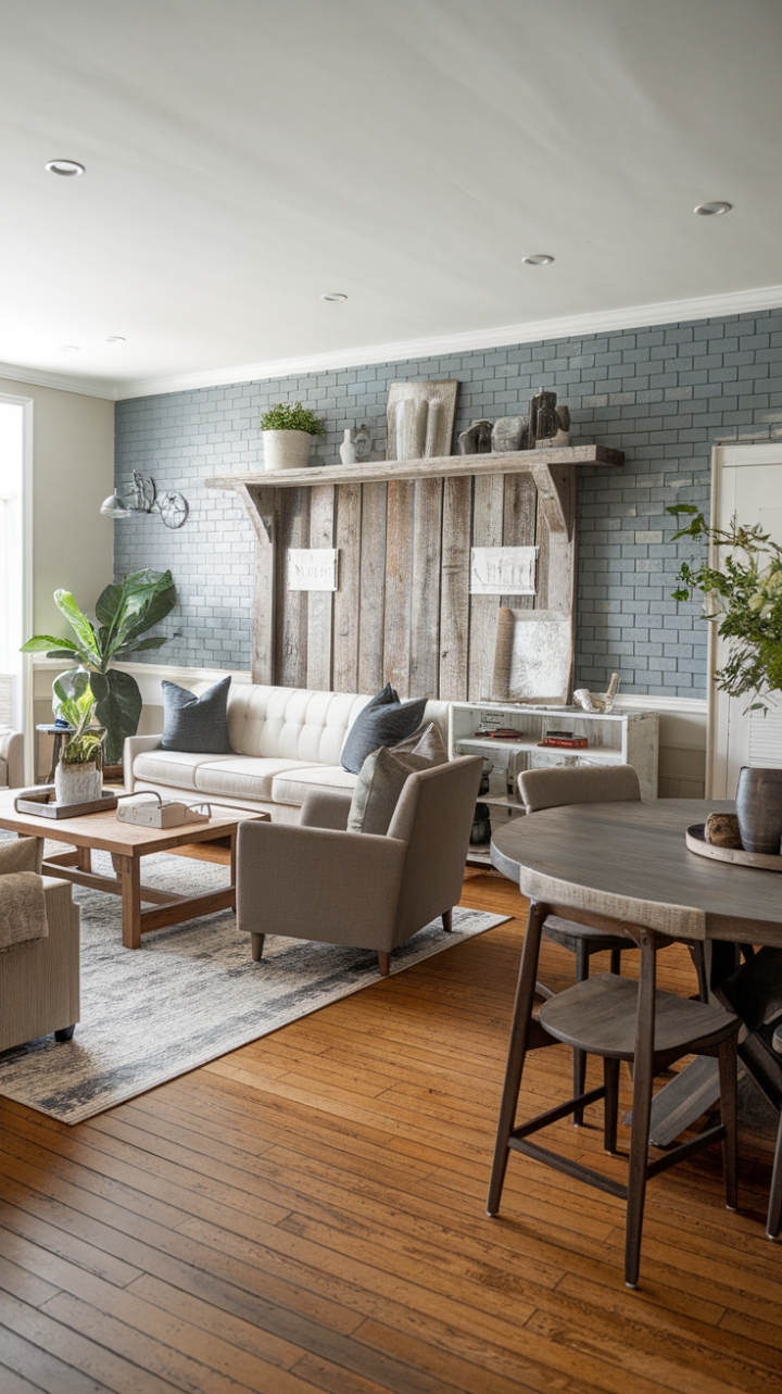 Rustic Meets Modern: A Cozy, Chic Living Space