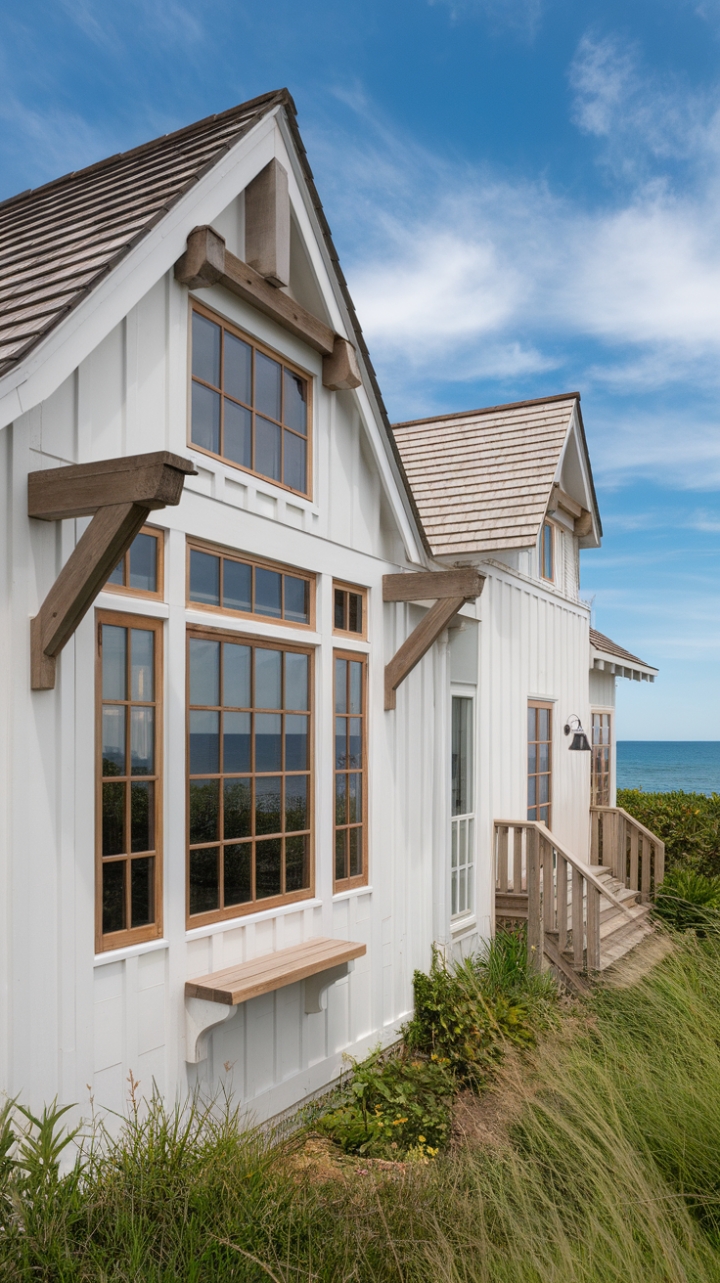 Rustic Elegance: A Coastal Retreat with Wooden Details