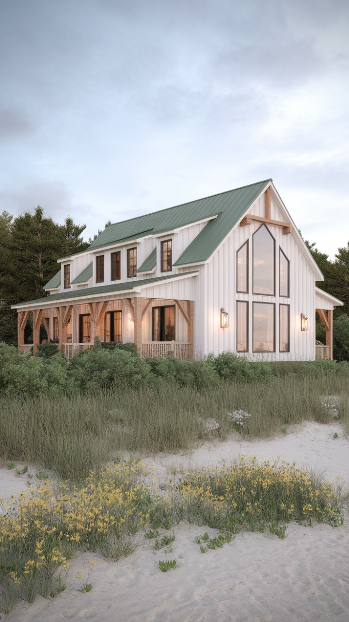 Seaside Serenity: A Modern Coastal Farmhouse Blending Nature and Style