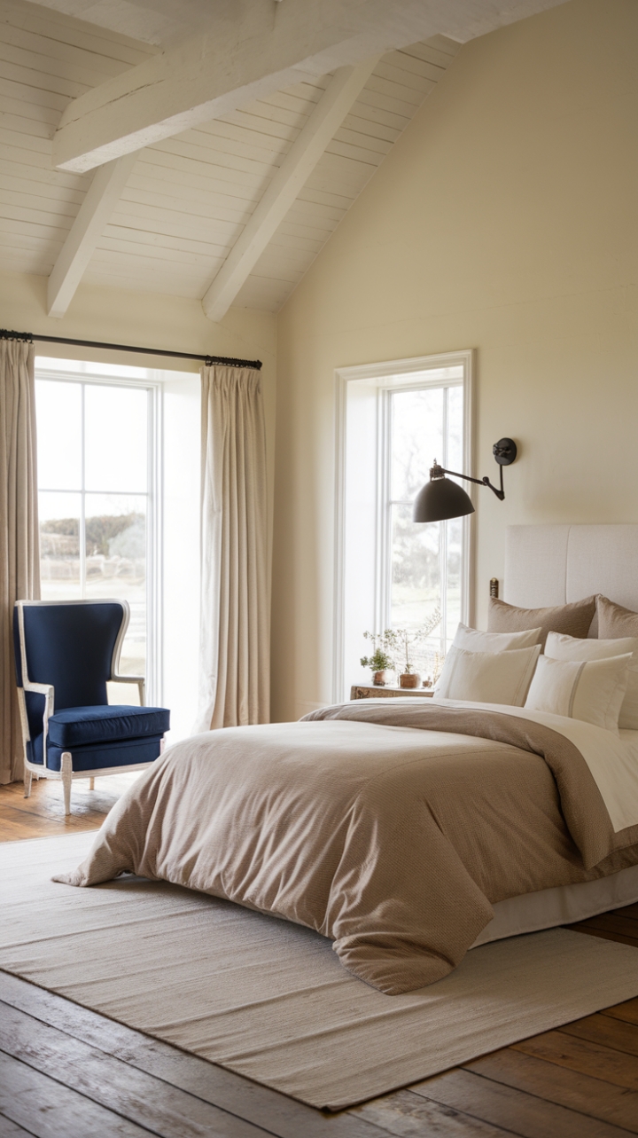 Tranquil Modern Coastal Bedroom with Natural Light