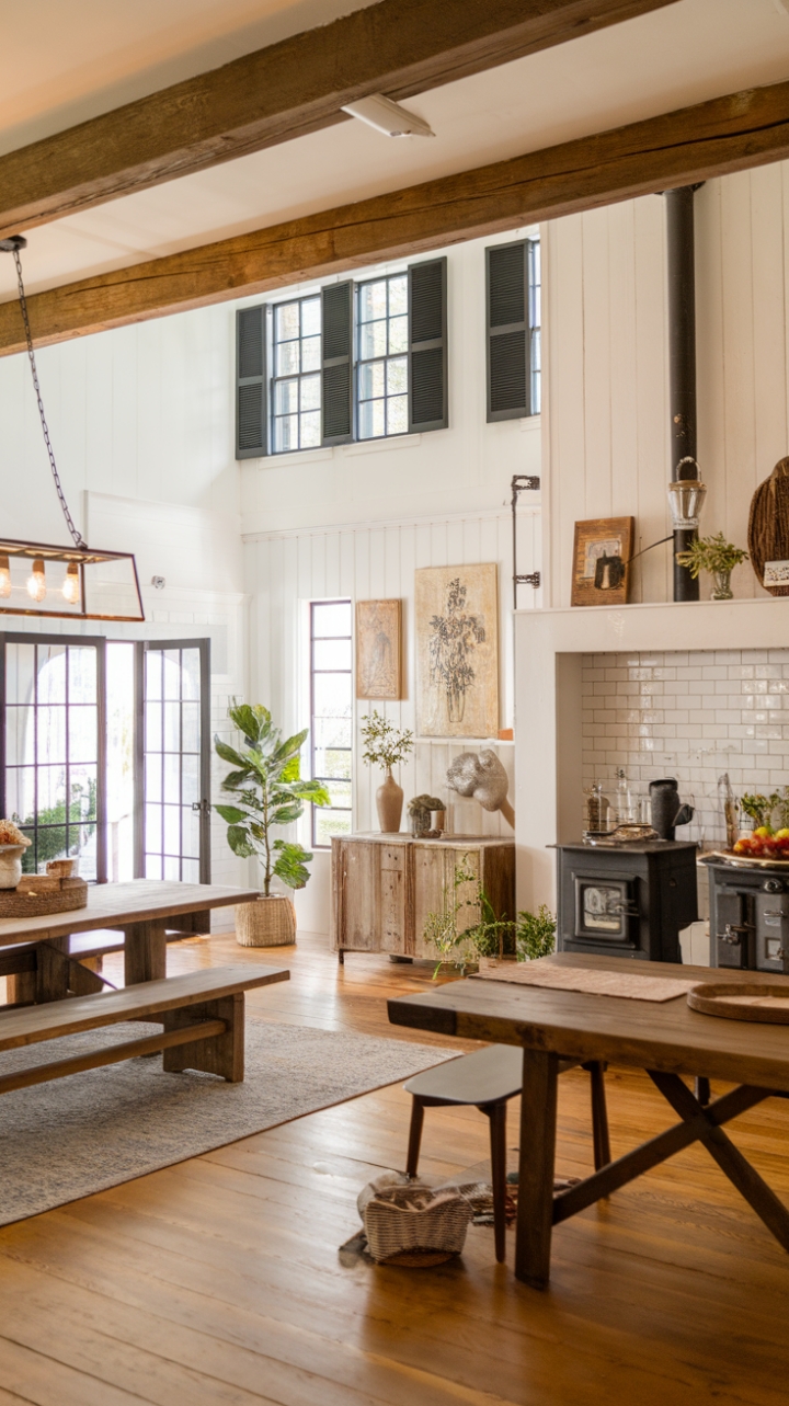 Modern Farmhouse Charm: A Warm Blend of Rustic and Contemporary Elements
