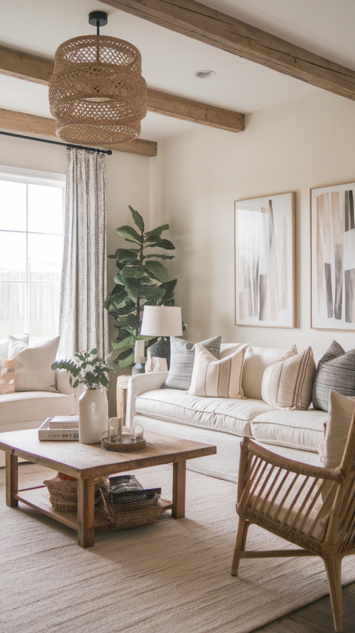 Eclectic Elegance: The Laid-Back Luxury of a Modern Farmhouse Living Room