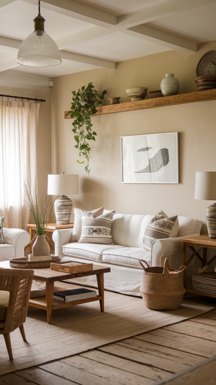 Cozy Farmhouse Charm with Textured Accents