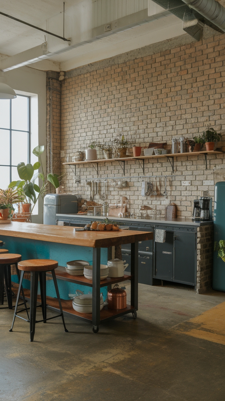 Industrial Charm Meets Farmhouse Warmth in a Stylish Kitchen