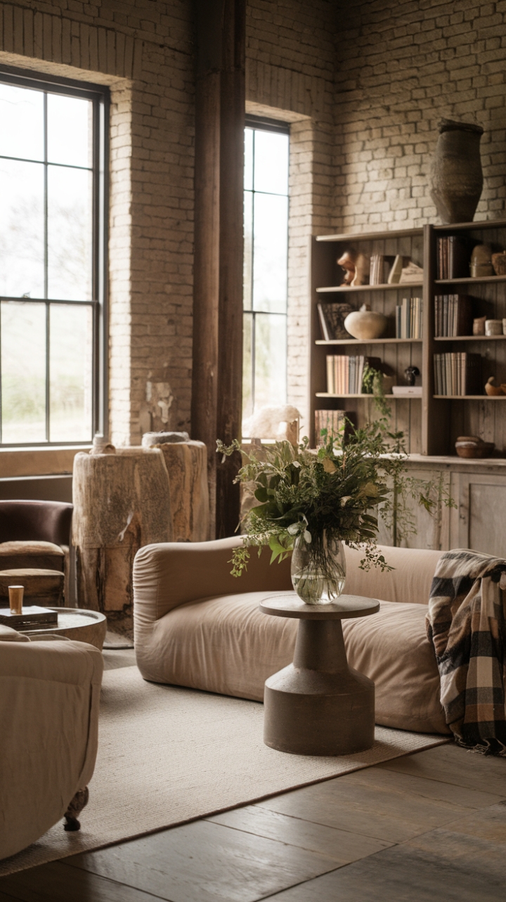 Rustic Charm: A Cozy Living Room Retreat