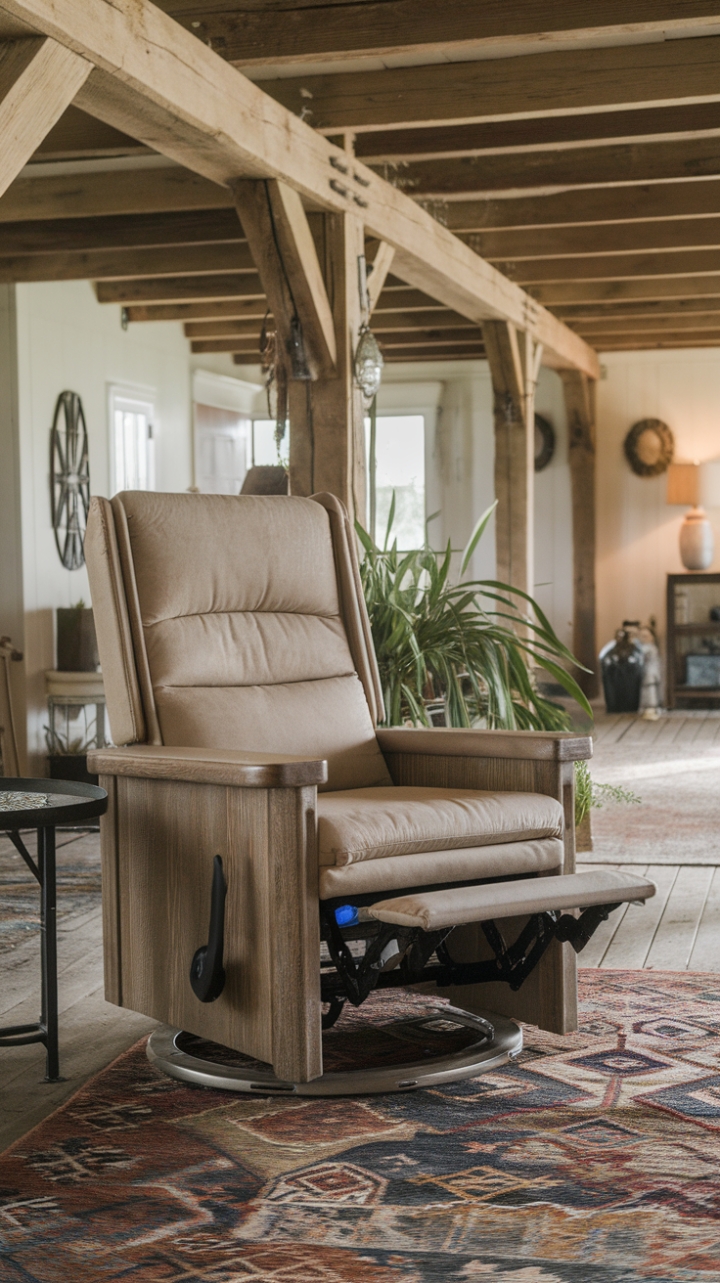 Cozy Retreat: Embrace Simplicity with a Rustic Recliner