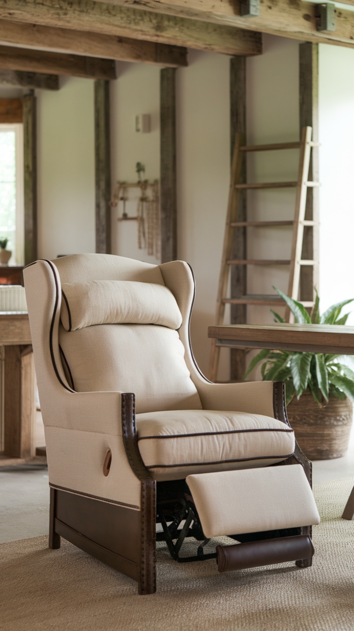 Rustic Comfort Recliner for Cozy Farmhouse Vibes